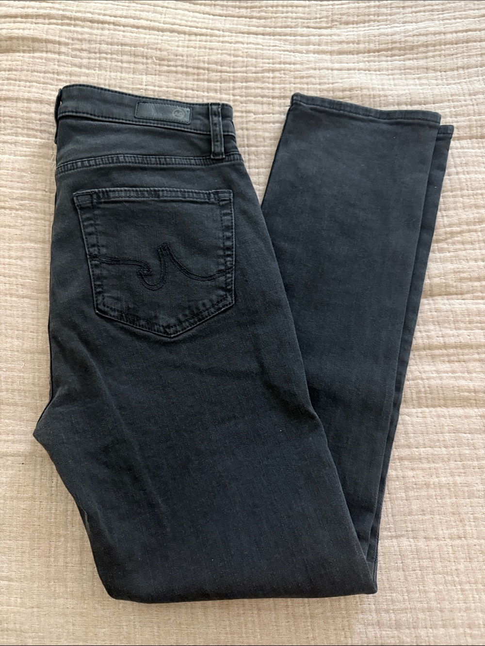 AG MARI slim straight black jeans
